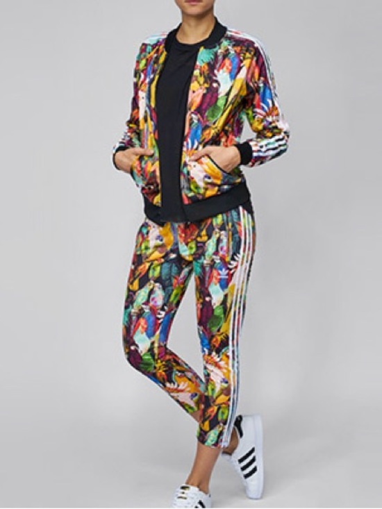 FARM Rio Pants - Adidas x Farm Rio Passaredo Parrot Print Trefoil Track Suit / Size M / rare